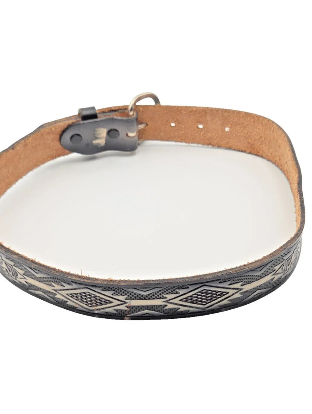 Vintage Brush Creek FG Cowhide Native inspired SW eagle motif USA made belt